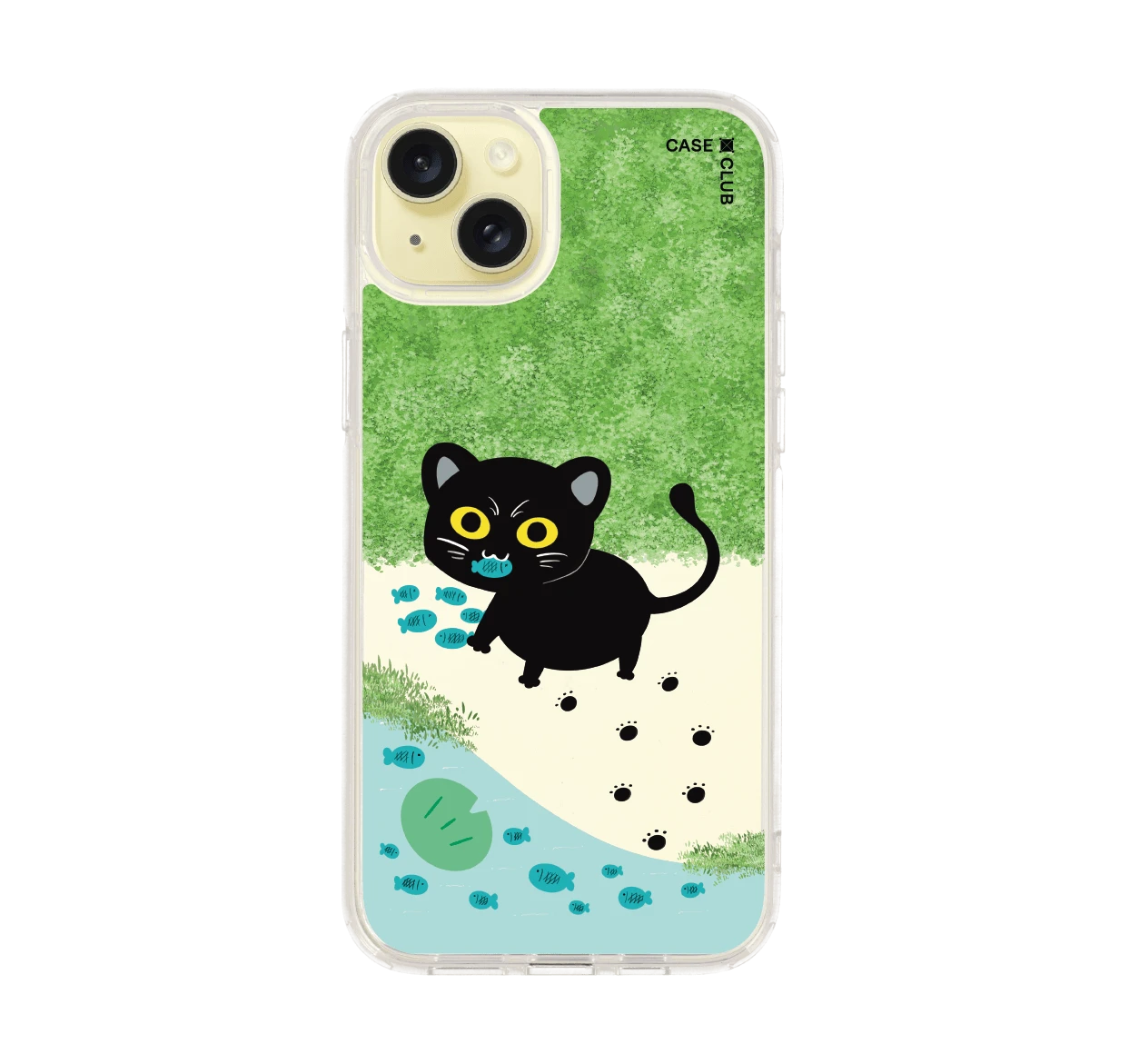 black cat & fish